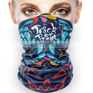 HQP-SY10 HongQiang Skeleton Skull Bandana Halloween Neck Half Face Silk Scarves Multifunctional Mask Shield Riding Hair Scarf photo-4