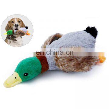 Eco-Friendly Animal Shaped Wind Duck Flippers String Pet Squeaky Plush Toy for Dog photo-2