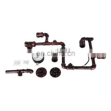 Ретро-декоративное художественное украшение. Водопроводная труба, эдисонский железный настенный светильник photo-3