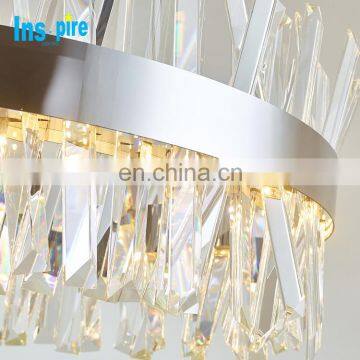 Популярный на рынке люстры из нержавеющей стали с LED кристаллами для столовой, современный люстра photo-4