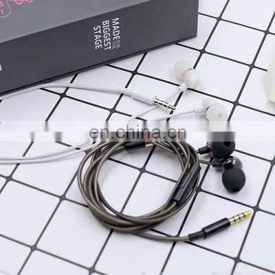 Wired earphone high quality sounds in ear piezoelectric ceramics wired headphone 3.5mm jack