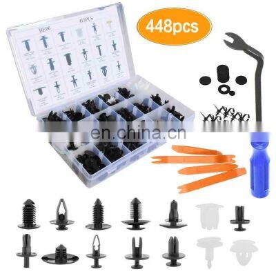 Car Trim Clips, 448pcs Car Retainer Kit Universal Rivets Fastener Plastic Retainer Fastener Car Fixing Clips Set