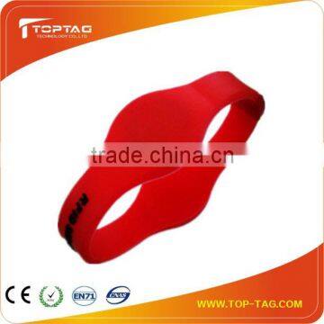 HOT!!! Classical Style Dual frequency Silicon RFID wristband many colors