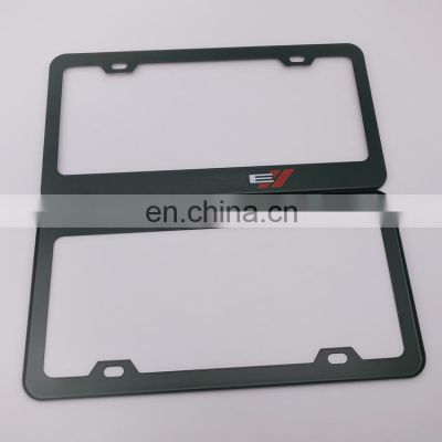 Black USA Size Aluminum Custom Logo License Plate Frame Car License Plate