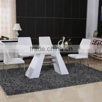 modern wooden table and leather chair dining set                        
                                                Quality Choice