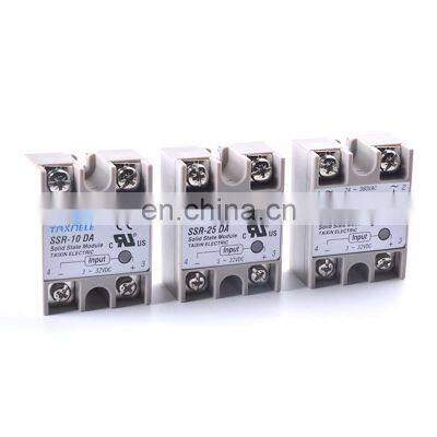 Single Phase Solid State Relay SSR-40DA SSR-25DA SSR-10DA DC to AC 3-32VDC input 24-380VAC output Solid State Relay Module