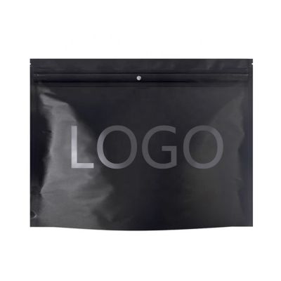 ASTM-D3475 Custom Printed Black Mylar Foil Smell Proof Stand Up Plastic Dispensary Exit Bags Child Proof Bags