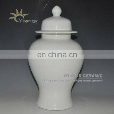 High Temperature Fired Large Ceramic White Decorative Storage Jars