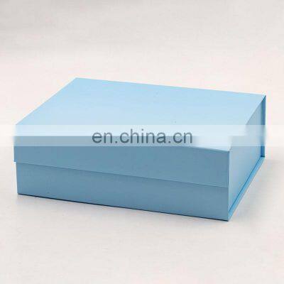 Baby blue color custom kids clothing gifts packaging foldable box with magnetic lids