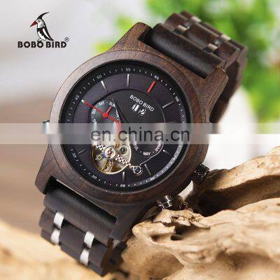 BOBO BIRD Fashion Luxury Handmade OEM Automatic Mechanical Wood Watch for Men and Women
