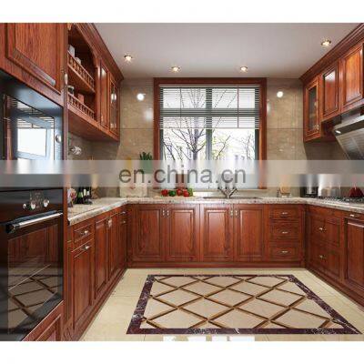 Kitchen Cabinet Cuisine Luxury Cherry Solid Wood Shaker Style Kitchen Cabinets