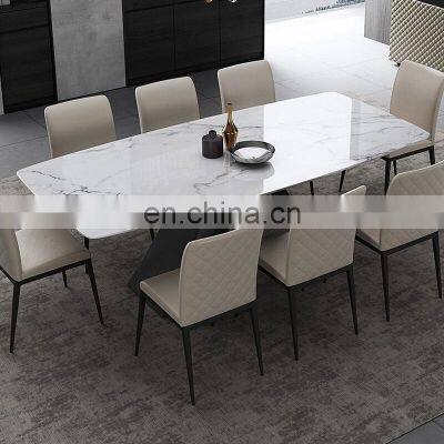 Italian Dining Room Furniture Modern Style 8 Seater Marble Dinning Table photo-4