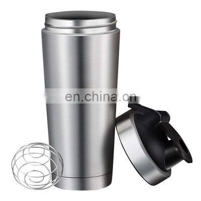 500ml Stainless Steel Milkshake Mixing Protein Shaker Bottle photo-5