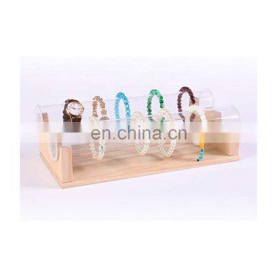 Wood+Acrylic Jewelry Stand Display Holder for Bracelet Necklace