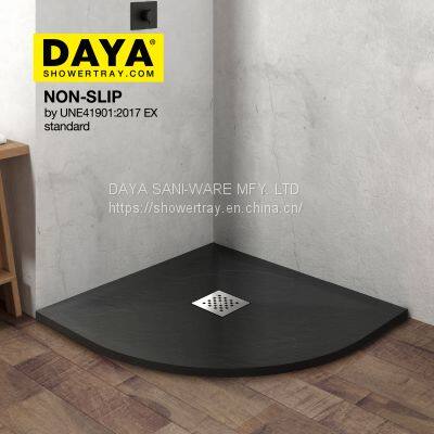 Walk In Shower Tray Base OEM Marble Solid Surface Bathroom Shower Tray