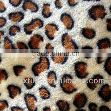 printed mink fur fabric with animal design