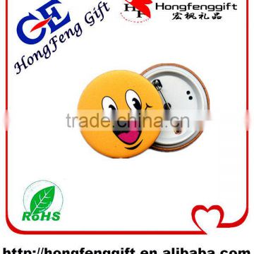 Warm heart button pins smiley face badges