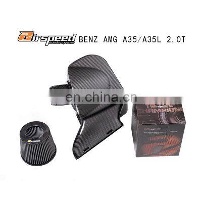 Military Quality Car Engine Replacement ODM Service Carbon Fiber Cold Air Intake Box Kit For Mercedes BENZ AMG A35