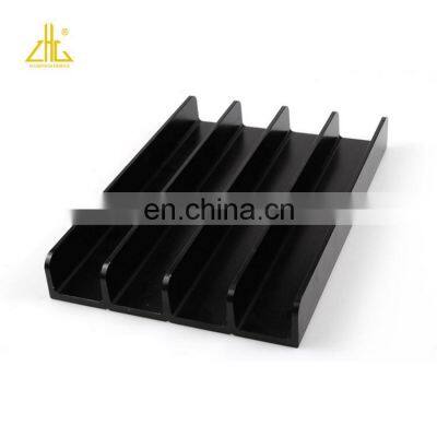 Black Powder Coating Aluminum CNC Milling Parts Custom For Industry ZHONGLIAN