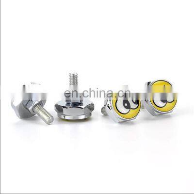 Customized Aluminum Alloy Metal 8mm Logo Car License Plate Bolt