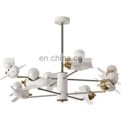 Eye protection aircraft children's room cartoon luxury bedroom lighting boy room fashion plane chandeliers ceiling luxury