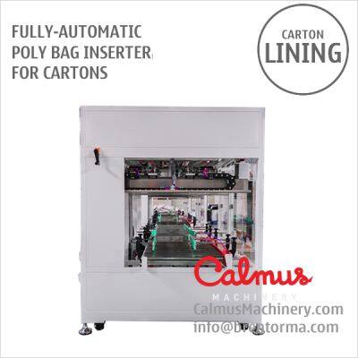 Poly Bag Inserter for Placing Liner in Carton
