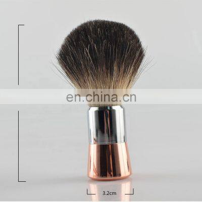 rose gold  round shape metal  handle shaving safety razor brush