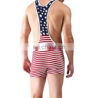 High Quality Gym Weightlifting Wear Reversible Wrestling Singlet photo-2