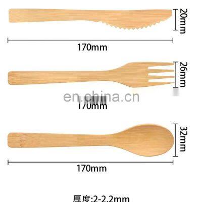 disposable high quality bamboo knife fork spoon set
