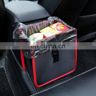 Portable Car Trash Can Bin Hanging Wastebasket Back Seat Storage Bag Waterproof Dustbin Storage Organizer Box photo-4