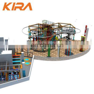 Indoor Obstacle Course Climbing Customized Rope Course Tower Fit For Team Building photo-4
