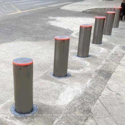 UPARK Car Parking Spaces Private Area 304 Stainless Steel Automatic Bollards With Mini Box
