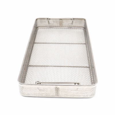 Professional Customized Stainless Steel Medical Sterilization Basket With Handle photo-2