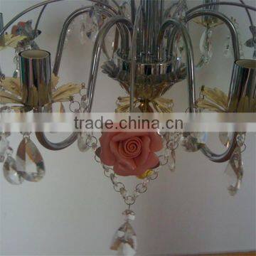 Modern Ceramics Flower Crystal Chandelier photo-4
