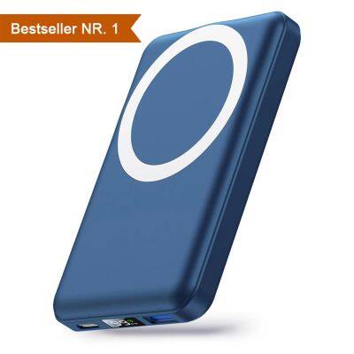 2024 Drahtloser Powerbank Magnetischer tragbares Powerbank mit 10000 mAh gro?er Kapazit?t Powerbank Portatil D007