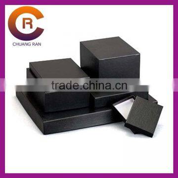 Blank black custom made art paper jewelry display boxes