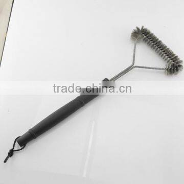Amazon Hot Rank 12'' BBQ Grill Brush Zinc Plated Wire Bbq Cleaning Brush 12inch Steel Wire Brush Custom photo-3