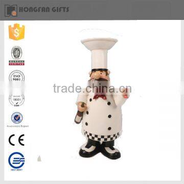 2016 cartoon ceramic chef figurine decoration