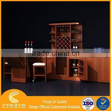 Maple Acrylic Wine Display Cabinets Glass Wine Bar Cabinet photo-4
