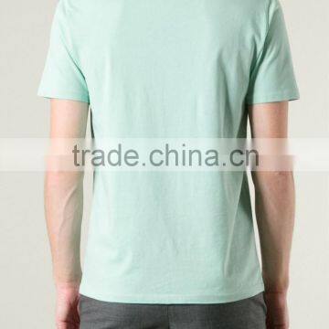 Plain Light Blue O-neck Men T-shirt Custom Wholesale photo-3