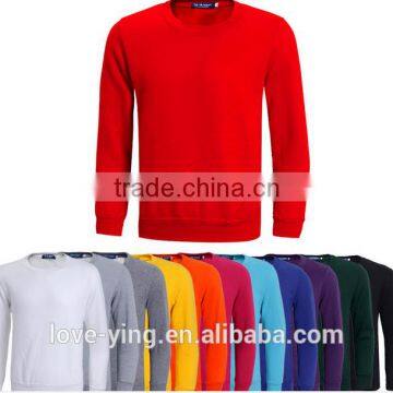 2016 new arrivel sports wear plain dyed with hood fleece jersey plain 100% polyester hoodies custom