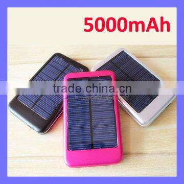 5000mAh Solar Charger Battery For iPhone HTC Nokia