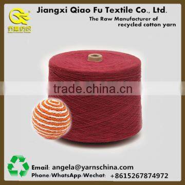 OE cheap recycled cotton yarn blended knitting weaving yarn for pet toys