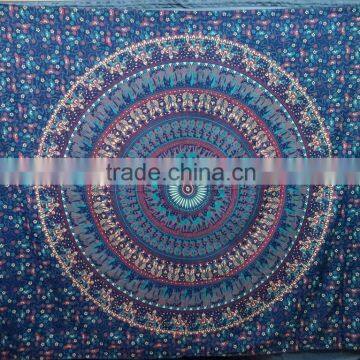 Printed Cotton mandala tapestry new design wall hanging wholesale price bedsheet bohemian throw