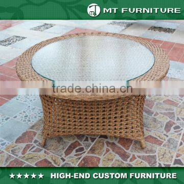 Round Outdoor Rattan Coffee Table