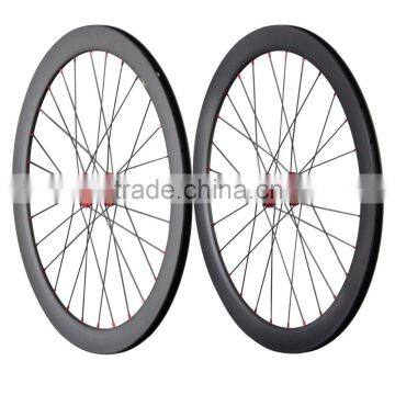 2016 best quality 700c50mm clincher Road Disc wheelset China carbon disc wheels