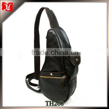 China supplier wholesale shoulder bag style mens genuine leather chest bag