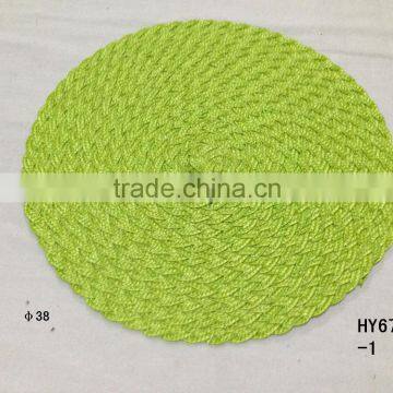 New Arrived handmade woven plastic decorative wholesales round cheap placemat for dinner