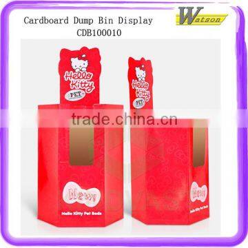 Retail POP Cardboard Pallet Pet Toys Dump Bins Displays Stands
