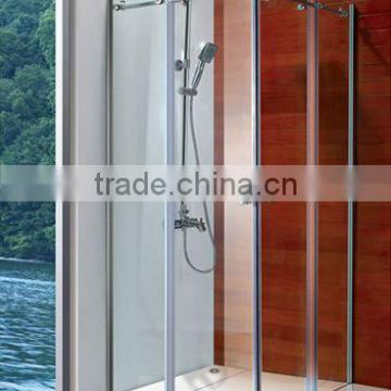 Double side sliding shower door/shower enclosure